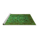 Sideview of Machine Washable Oriental Green Traditional Area Rugs, wshurb2840grn