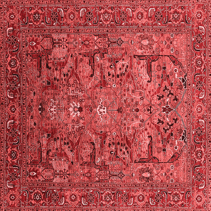 Machine Washable Oriental Red Traditional Rug, wshurb2840red