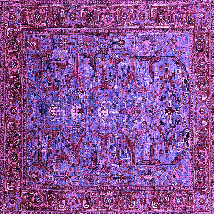 Square Oriental Purple Traditional Rug, urb2840pur
