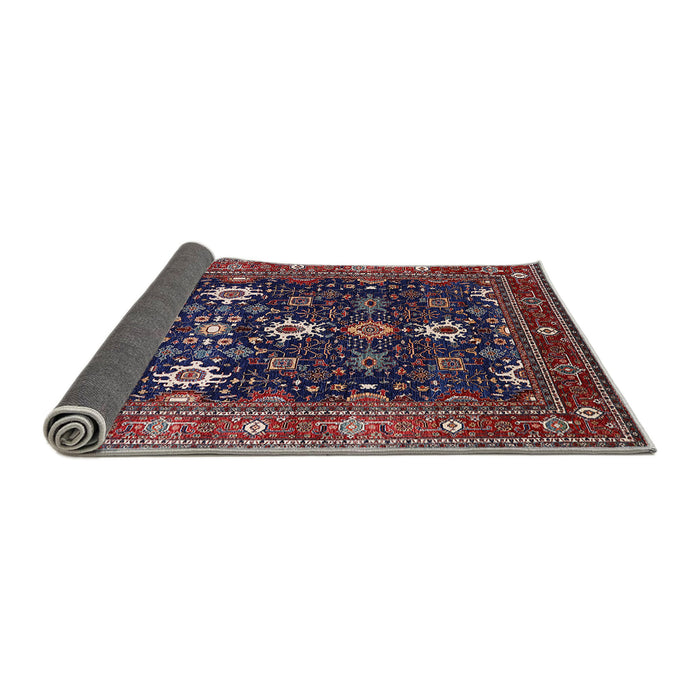 Sideview of Mid-Century Modern Rose Purple Oriental Rug, urb2841