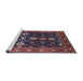 Sideview of Machine Washable Industrial Modern Rose Dust Purple Rug, wshurb2841