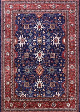 Mid-Century Modern Rose Purple Oriental Rug, urb2841