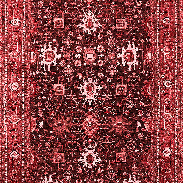 Machine Washable Oriental Red Traditional Rug, wshurb2841red
