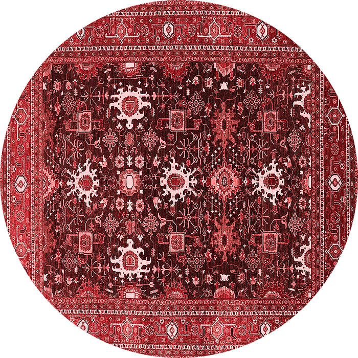 Machine Washable Oriental Red Traditional Rug, wshurb2841red