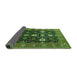 Sideview of Oriental Green Traditional Rug, urb2841grn