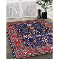 Mid-Century Modern Rose Purple Oriental Rug, urb2841