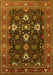 Machine Washable Oriental Yellow Traditional Rug, wshurb2841yw