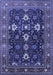 Machine Washable Oriental Blue Traditional Rug, wshurb2841blu