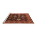 Sideview of Machine Washable Oriental Orange Traditional Area Rugs, wshurb2841org