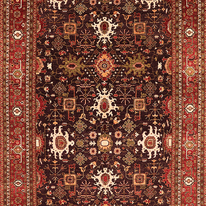 Oriental Orange Traditional Rug, urb2841org