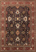 Machine Washable Oriental Brown Traditional Rug, wshurb2841brn