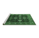 Sideview of Machine Washable Oriental Emerald Green Traditional Area Rugs, wshurb2841emgrn