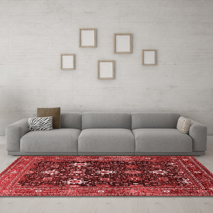 Traditional Red Washable Rugs