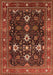 Machine Washable Oriental Orange Traditional Area Rugs, wshurb2841org