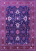 Machine Washable Oriental Purple Traditional Area Rugs, wshurb2841pur