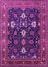 Machine Washable Oriental Pink Traditional Rug, wshurb2841pnk