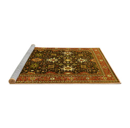 Sideview of Machine Washable Oriental Yellow Traditional Rug, wshurb2841yw