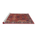 Sideview of Machine Washable Industrial Modern Dark Almond Brown Rug, wshurb2842