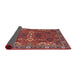 Sideview of Mid-Century Modern Dark Almond Brown Oriental Rug, urb2842