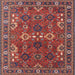 Square Mid-Century Modern Dark Almond Brown Oriental Rug, urb2842