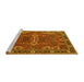 Sideview of Machine Washable Oriental Yellow Industrial Rug, wshurb2842yw