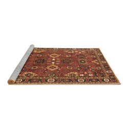 Sideview of Machine Washable Oriental Brown Industrial Rug, wshurb2842brn