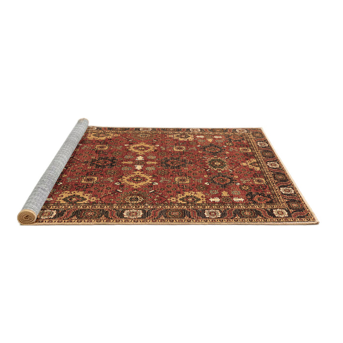 Sideview of Machine Washable Oriental Brown Industrial Rug, wshurb2842brn