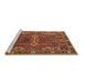 Sideview of Machine Washable Oriental Brown Industrial Rug, wshurb2842brn