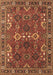 Machine Washable Oriental Brown Industrial Rug, wshurb2842brn