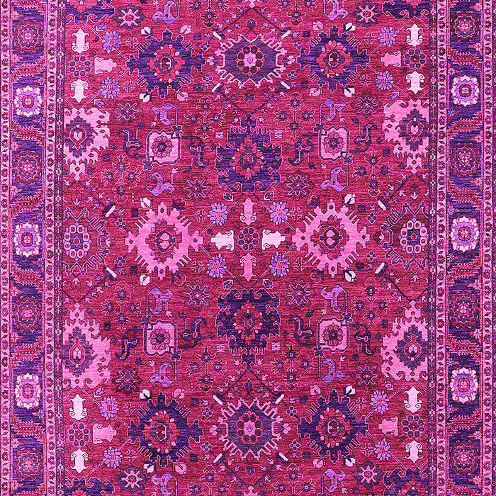 Machine Washable Oriental Pink Industrial Rug, wshurb2842pnk