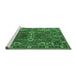 Sideview of Machine Washable Oriental Emerald Green Industrial Area Rugs, wshurb2842emgrn