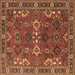 Square Oriental Brown Industrial Rug, urb2842brn