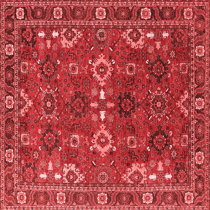Machine Washable Oriental Red Industrial Rug, wshurb2842red