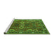 Sideview of Machine Washable Oriental Green Industrial Area Rugs, wshurb2842grn