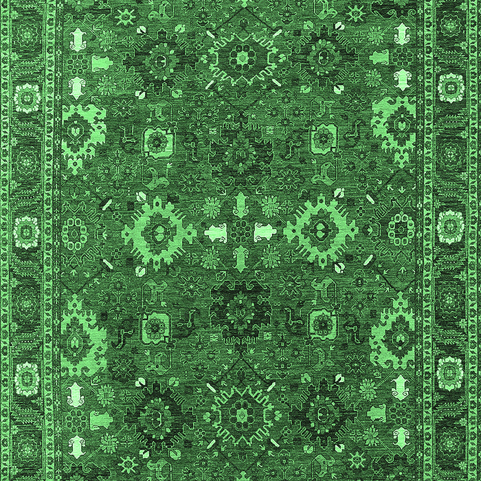 Machine Washable Oriental Emerald Green Industrial Area Rugs, wshurb2842emgrn