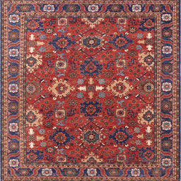 Square Machine Washable Industrial Modern Dark Almond Brown Rug, wshurb2842