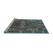 Sideview of Machine Washable Oriental Light Blue Industrial Rug, wshurb2842lblu