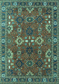 Oriental Turquoise Industrial Rug, urb2842turq