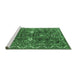 Sideview of Machine Washable Oriental Emerald Green Traditional Area Rugs, wshurb2843emgrn