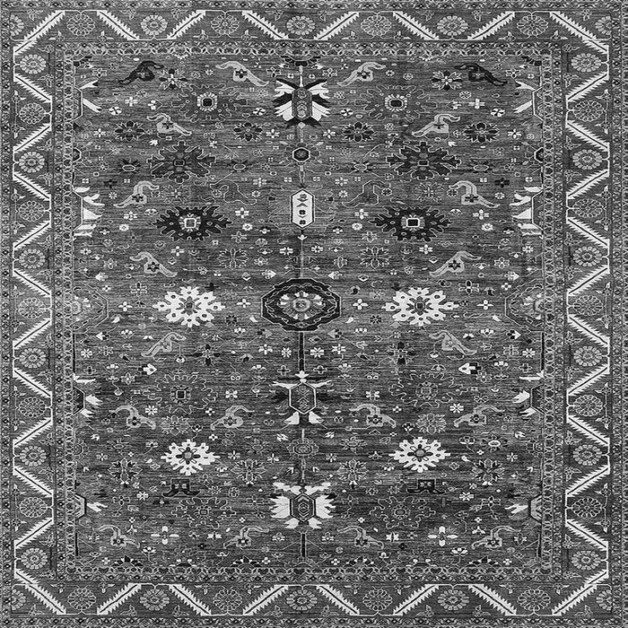 Square Oriental Gray Traditional Rug, urb2843gry