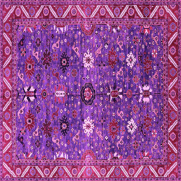 Square Oriental Pink Traditional Rug, urb2843pnk