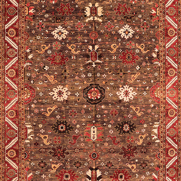 Oriental Orange Traditional Rug, urb2843org