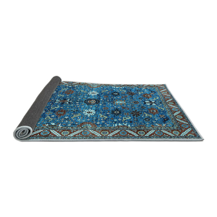 Sideview of Oriental Light Blue Traditional Rug, urb2843lblu