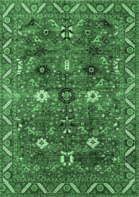 Oriental Emerald Green Traditional Rug, urb2843emgrn