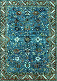 Oriental Turquoise Traditional Rug, urb2843turq