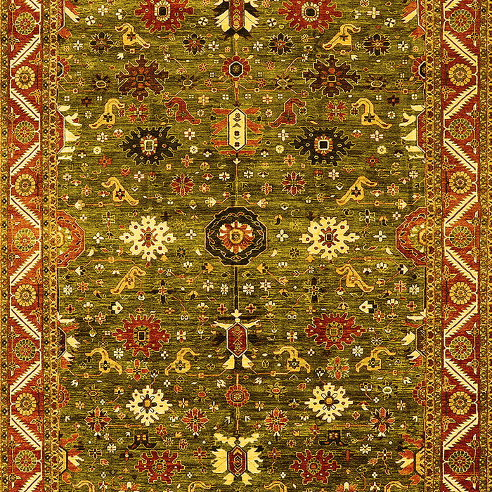 Oriental Yellow Traditional Rug, urb2843yw