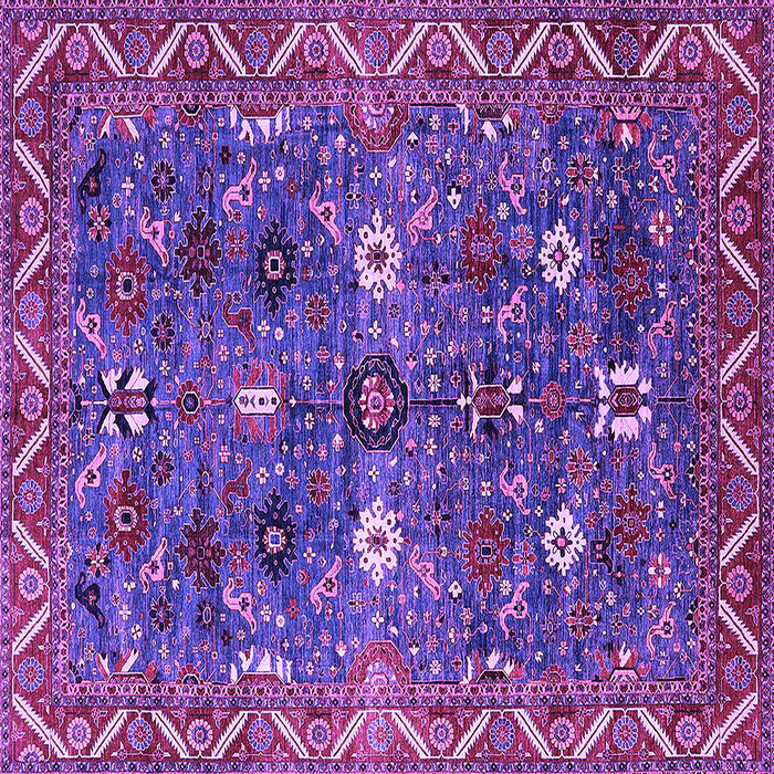Square Oriental Purple Traditional Rug, urb2843pur