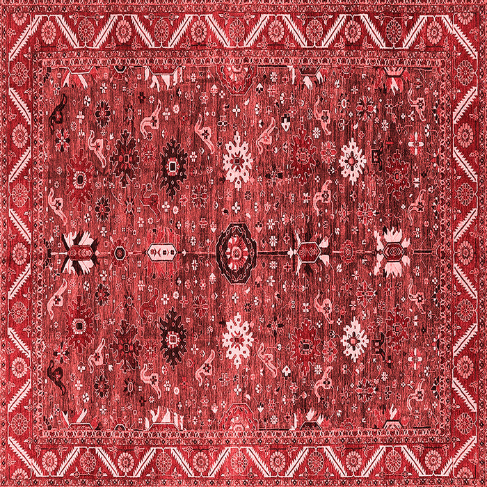 Machine Washable Oriental Red Traditional Rug, wshurb2843red