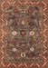 Machine Washable Oriental Brown Traditional Rug, wshurb2843brn