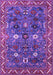 Machine Washable Oriental Purple Traditional Area Rugs, wshurb2843pur